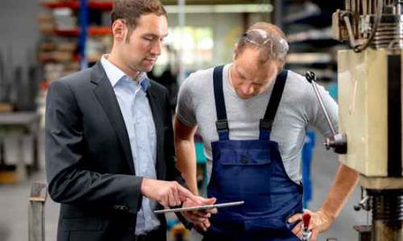 young boss and worker in conversation